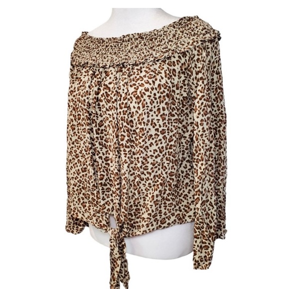 NWT Free People FP Movement Animal Print Boho Top - Picture 8 of 14